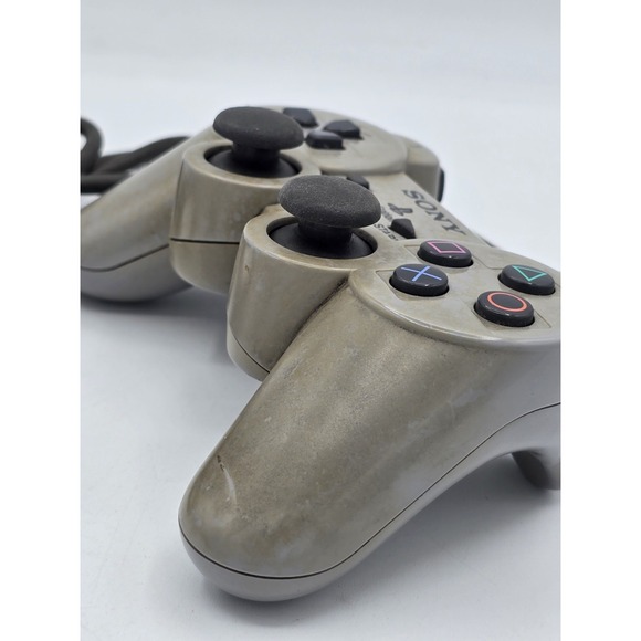 Official Sony PlayStation 1 PS1 Dual Shock Analog Gray OEM Controller SCPH-1200 - Picture 8 of 14